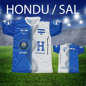 Honduras El Salvador Sport Shirt, Unisex T-shirt, USA Made