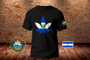 Playera El Salvador Leaf Design T-shirt Short Sleeve, Guatemala Flag T-shirt, Unisex T-shirt, USA Made