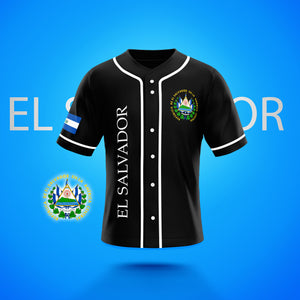 El Salvador Jersey Color Negra con Escudo