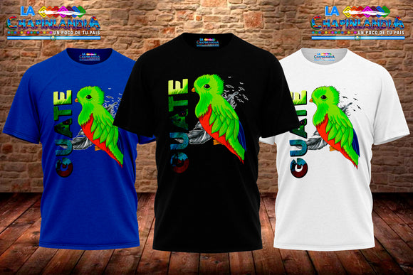 Guate Quetzal T-Shirt Short Sleeve, Guatemala Flag T-shirt, Unisex T-shirt, USA Made