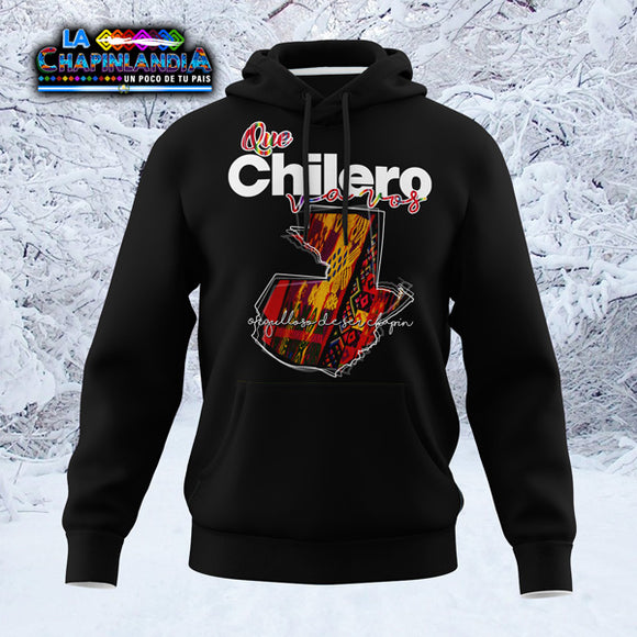 Que Chilero Sudadera Con Capucha Color Negro